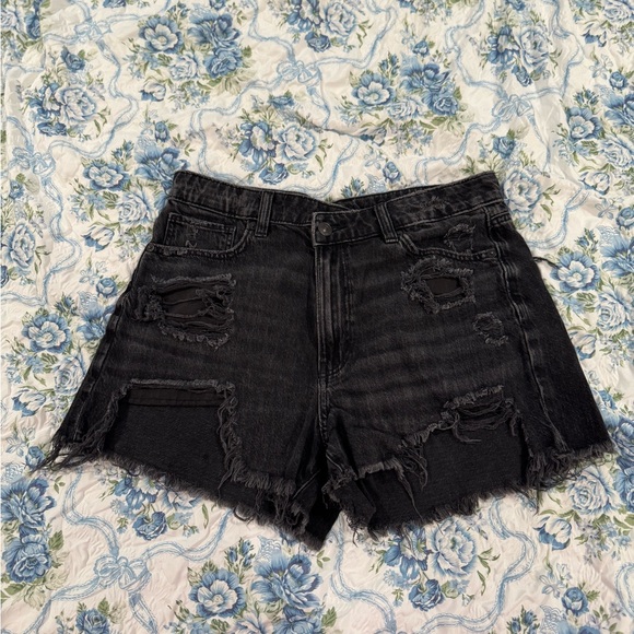 American Eagle Outfitters Pants - American‎ Eagle Outfitters Black Distressed Jean Shorts